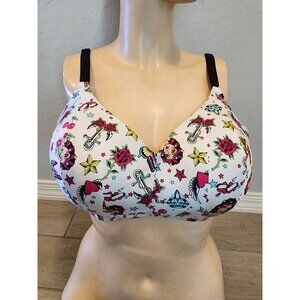 Torrid Bra 40D Sailor Diamond Star Dream Wirefree Lightly Lined